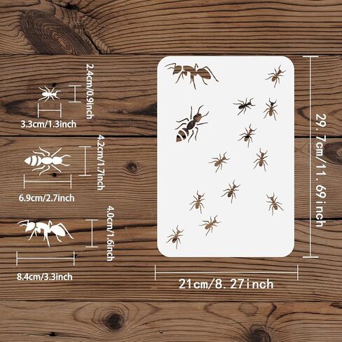 FINGERINSPIRE Trailing Ants Stencil 11.7x8.3 inch Hollow Out Ant Colony Drawing Stencils Reusable Plastic Animal Theme Stencil Coloring Decorative Template for DIY Scrapbook, Craft, Tiles, Floors in Saudi Arabia