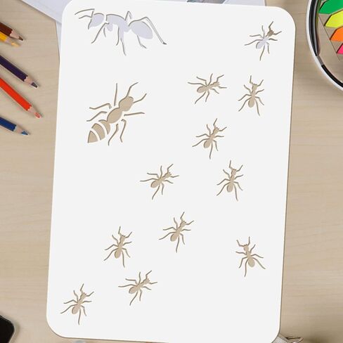 FINGERINSPIRE Trailing Ants Stencil 11.7x8.3 inch Hollow Out Ant Colony Drawing Stencils Reusable Plastic Animal Theme Stencil Coloring Decorative Template for DIY Scrapbook, Craft, Tiles, Floors in Saudi Arabia