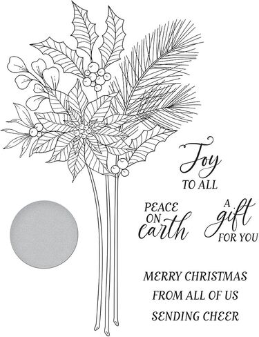 Spellbinders BP-203 Poinsettia Stems Press Plate & Die Set from The Sealed 3D Christmas Collection in Saudi Arabia