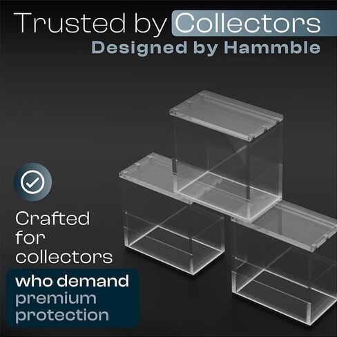 Acrylic Booster Box Display Case by Hammble – Magnetic Lid, 8mm Thick Walls, UV Protection – Fits Standard English PKMN Booster Boxes – Hammble Crafted for Collectors in Saudi Arabia