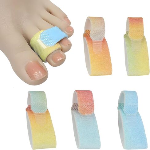 12 Pack Fabric Hammer Toe Corrector, Fabric Hammer Toe Wraps, Reusable Fabric Buddy Wraps for Broken Toes, Toe Bandages Protectors for Crooked Toes, Curled Toes, Bent Toes and Broken Toes in Saudi Arabia