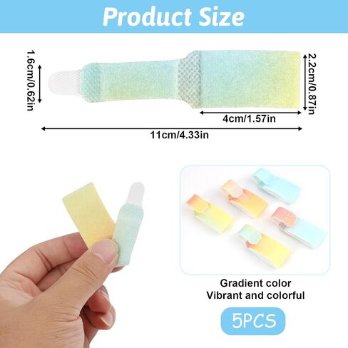 12 Pack Fabric Hammer Toe Corrector, Fabric Hammer Toe Wraps, Reusable Fabric Buddy Wraps for Broken Toes, Toe Bandages Protectors for Crooked Toes, Curled Toes, Bent Toes and Broken Toes in Saudi Arabia