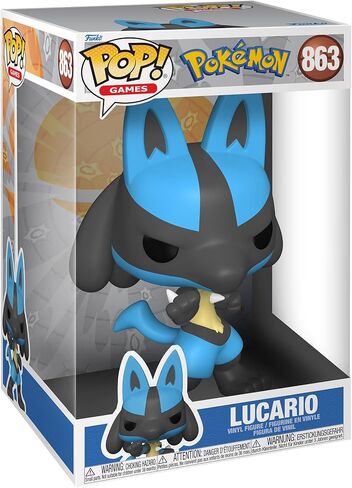 فونكو بوب! Jumbo: Pokemon - Lucario - شخصية فينيل قابلة للتحصيل - فكرة الهدية - البضائع الرسمية - ألعاب للأطفال والبالغين - عشاق ألعاب الفيديو - دمية للجمع والمعرض in Saudi Arabia