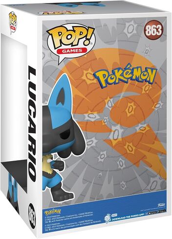 فونكو بوب! Jumbo: Pokemon - Lucario - شخصية فينيل قابلة للتحصيل - فكرة الهدية - البضائع الرسمية - ألعاب للأطفال والبالغين - عشاق ألعاب الفيديو - دمية للجمع والمعرض in Saudi Arabia