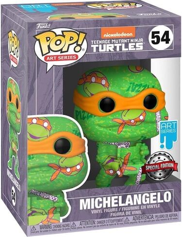 Funko 57929 POP! سلسلة الفن: TMNT 2 - Michelangelo Vinyl Figure #54 (Fun57929) in Saudi Arabia