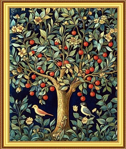 مجموعات Foxnyart مختومة Cross Stitch مجموعة كاملة من مجموعات بداية الإبرة التطريز للمبتدئين البالغين 11CT أنماط التطريز الفنية الحرف الإبرة DIY KIT-SHEPHERD تحت شجرة يسوع 16 × 20 بوصة in Kuwait