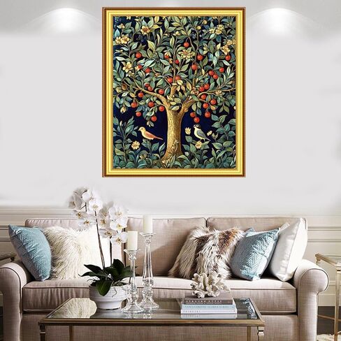 مجموعات Foxnyart مختومة Cross Stitch مجموعة كاملة من مجموعات بداية الإبرة التطريز للمبتدئين البالغين 11CT أنماط التطريز الفنية الحرف الإبرة DIY KIT-SHEPHERD تحت شجرة يسوع 16 × 20 بوصة in Kuwait
