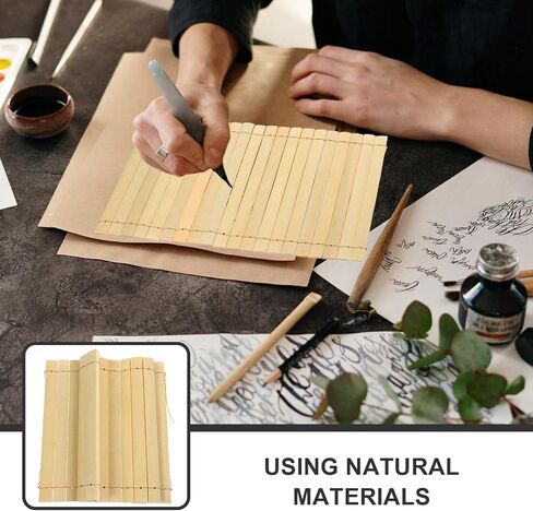 Blank Bamboos Scroll Sheets for Chinese Calligraphy Practice - Vintage DIY Craft Paper, Decorative Desk Props, Love Letters Writing - 21/30 Pcs 16.14x9.44 Inch Perforated Bamboos Paper in Saudi Arabia