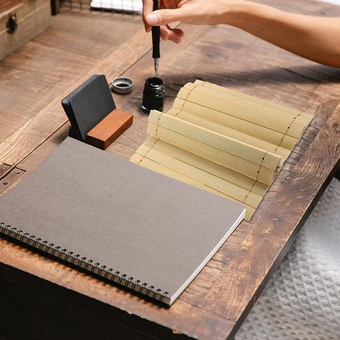Blank Bamboos Scroll Sheets for Chinese Calligraphy Practice - Vintage DIY Craft Paper, Decorative Desk Props, Love Letters Writing - 21/30 Pcs 16.14x9.44 Inch Perforated Bamboos Paper in Saudi Arabia