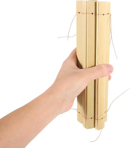 Blank Bamboos Scroll Sheets for Chinese Calligraphy Practice - Vintage DIY Craft Paper, Decorative Desk Props, Love Letters Writing - 21/30 Pcs 16.14x9.44 Inch Perforated Bamboos Paper in Saudi Arabia