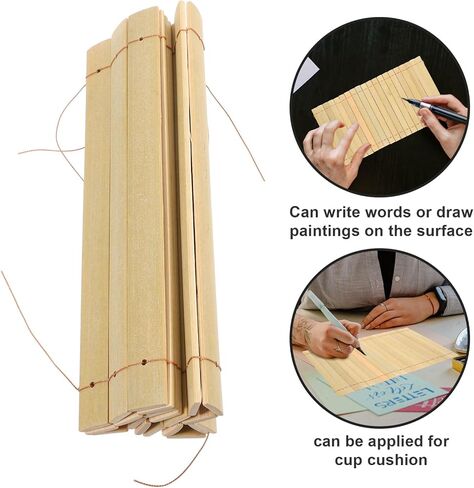 Blank Bamboos Scroll Sheets for Chinese Calligraphy Practice - Vintage DIY Craft Paper, Decorative Desk Props, Love Letters Writing - 21/30 Pcs 16.14x9.44 Inch Perforated Bamboos Paper in Saudi Arabia