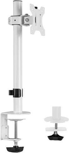 White Single Monitor Adjustable Tilt Desk Stand for 1 LCD Screen 38 Inch in Saudi Arabia