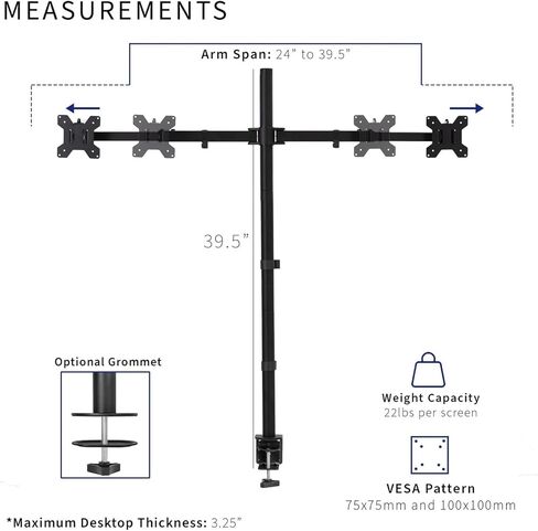 Ultra-Tall Telescopic Dual 27-inch to 38-inch Ultra-Wide Monitor Stand in Saudi Arabia
