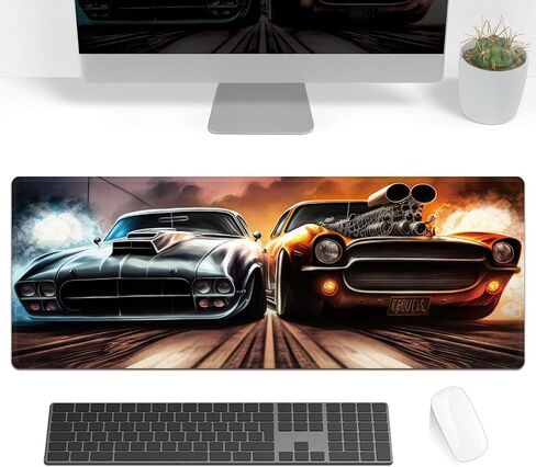 Car Gaming Mouse Pad, Racing Car Sports Game Large Extended Desk Mat 27.5x11.8 inches with Non-Slip Base & Stitched Edges, Waterproof Desk Mat for Office, Home, Laptop, Computer Keyboard in Saudi Arabia