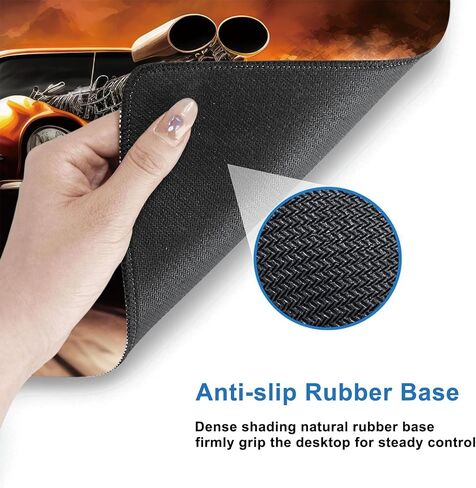 Car Gaming Mouse Pad, Racing Car Sports Game Large Extended Desk Mat 27.5x11.8 inches with Non-Slip Base & Stitched Edges, Waterproof Desk Mat for Office, Home, Laptop, Computer Keyboard in Saudi Arabia