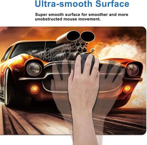 Car Gaming Mouse Pad, Racing Car Sports Game Large Extended Desk Mat 27.5x11.8 inches with Non-Slip Base & Stitched Edges, Waterproof Desk Mat for Office, Home, Laptop, Computer Keyboard in Saudi Arabia