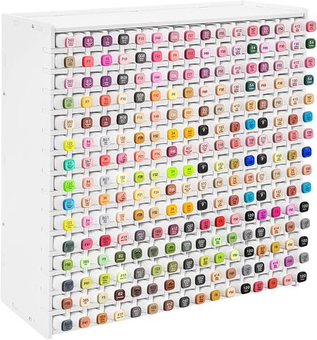 رف تخزين العلامة الفنية ، حامل منظم تخزين العلامات ، حامل منظم القلم ، عقد 120 علامة ماركات منظم مع مقسم للأقلام ، فرش الفنون الملونة ، (120 علامة) in Kuwait