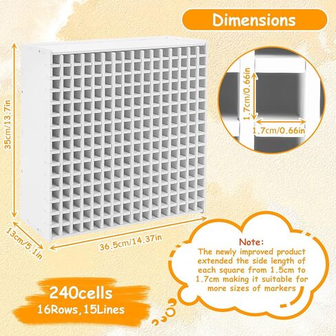 رف تخزين العلامة الفنية ، حامل منظم تخزين العلامات ، حامل منظم القلم ، عقد 120 علامة ماركات منظم مع مقسم للأقلام ، فرش الفنون الملونة ، (120 علامة) in Kuwait