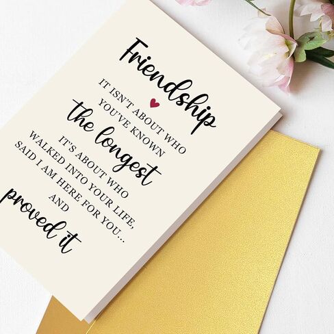 Sweet Friendship Card for Her, Friendship Poem Card for Bestie, Perfect for Best Friend on Friendiversary Anniversary Birthday Leaving School in Saudi Arabia