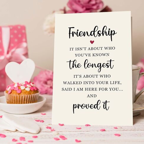 Sweet Friendship Card for Her, Friendship Poem Card for Bestie, Perfect for Best Friend on Friendiversary Anniversary Birthday Leaving School in Saudi Arabia