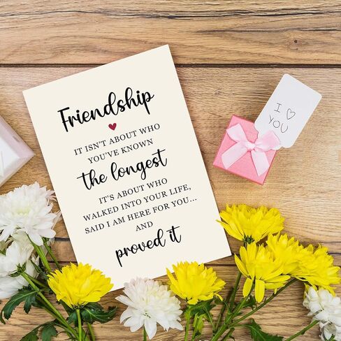 Sweet Friendship Card for Her, Friendship Poem Card for Bestie, Perfect for Best Friend on Friendiversary Anniversary Birthday Leaving School in Saudi Arabia