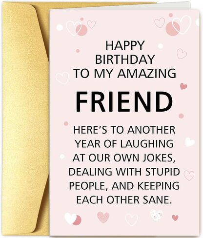 Sweet Friendship Card for Her, Friendship Poem Card for Bestie, Perfect for Best Friend on Friendiversary Anniversary Birthday Leaving School in Saudi Arabia