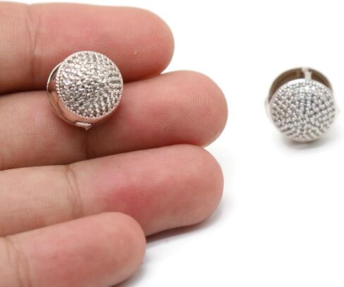 Silver Micro Pave Round Charm Spacer Bead – 10mm Crystal Ball Bead for DIY Bracelets & Necklaces – Jewelry Making Supplies.KT0029 in Saudi Arabia
