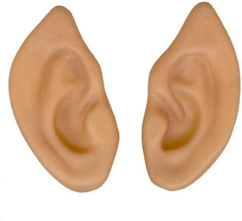 Beige Rubber Latex Pointed Elf Ears Costume Accessory in Saudi Arabia
