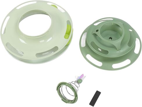 Cat Toy Ball Track ، Tower Cat for Cats Catnip Balls Cat Ball Tower 4 من المستوى الدوار ، لعبة القطط ، لعبة Cat Circle Track Toy Cat Cat Toy For This Catty Sender in Kuwait