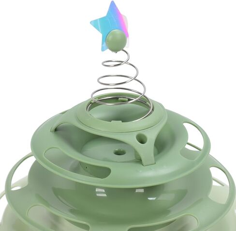 Cat Toy Ball Track ، Tower Cat for Cats Catnip Balls Cat Ball Tower 4 من المستوى الدوار ، لعبة القطط ، لعبة Cat Circle Track Toy Cat Cat Toy For This Catty Sender in Kuwait