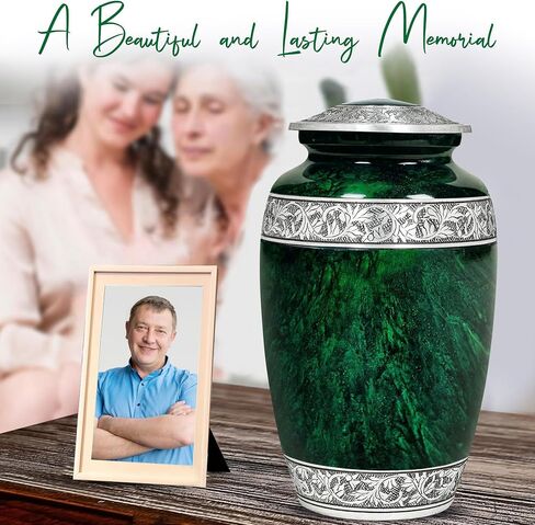 Memorials Cremation Urns for Human Ashes with Velvet Bag | Large Adult urn for Human Ashes | Funeral Urn for Adults | Memorial Ashes Urn for Human Adult | Large Capacity (Adult Creamation Urn) in Saudi Arabia