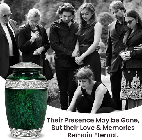 Memorials Cremation Urns for Human Ashes with Velvet Bag | Large Adult urn for Human Ashes | Funeral Urn for Adults | Memorial Ashes Urn for Human Adult | Large Capacity (Adult Creamation Urn) in Saudi Arabia