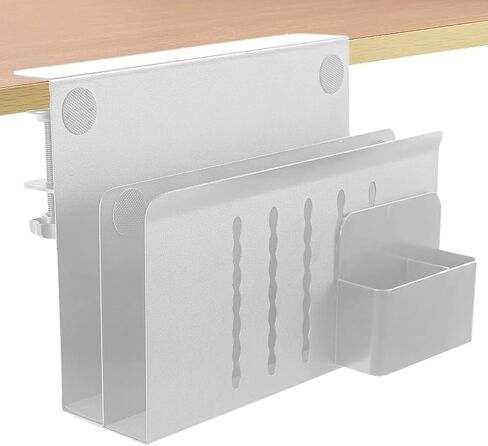 Desk Side Storage Holder Desk Organizer for Laptop Clamp-On Desk Shelf, Drilling Standing Desk Drawer, for Office Supplies & Studio Essentials (Black) in Saudi Arabia