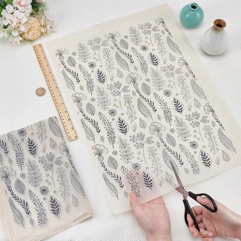 BENECREAT 4Sheets Sun Flowers Ceramic Decals, Black Porcelain Underglaze Transfer Paper, Pottery Ceramics Clay Transfer Paper for Handmade Pottery Enamel Decals, 15x20.8inch in Saudi Arabia