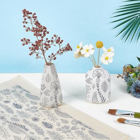 BENECREAT 4Sheets Sun Flowers Ceramic Decals, Black Porcelain Underglaze Transfer Paper, Pottery Ceramics Clay Transfer Paper for Handmade Pottery Enamel Decals, 15x20.8inch in Saudi Arabia