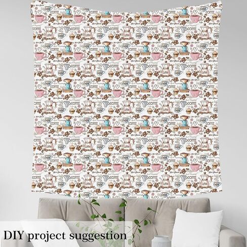 Feelyou Farmhouse Fabric by The Yard, Vintage Simple Stripes Upholstery Fabric for Chairs, Modern Abstract Art Decorative Waterproof Outdoor Fabric, 1 Yard, Blue Beige in Kuwait