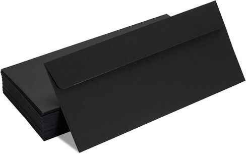 100 Pack Shicened #10 Level Letters ، 4-1/8 × 9-1/2 بوصات مظاريف ختم غامق ، رائعة لبطاقات المعايدة ، والبريد التجاري ، والشيكات ، والبطاقات البريدية ، والدعوات ، والتذاكر (أبيض) in Kuwait