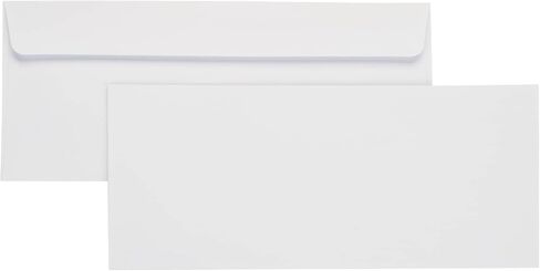 100 Pack Shicened #10 Level Letters ، 4-1/8 × 9-1/2 بوصات مظاريف ختم غامق ، رائعة لبطاقات المعايدة ، والبريد التجاري ، والشيكات ، والبطاقات البريدية ، والدعوات ، والتذاكر (أبيض) in Saudi Arabia