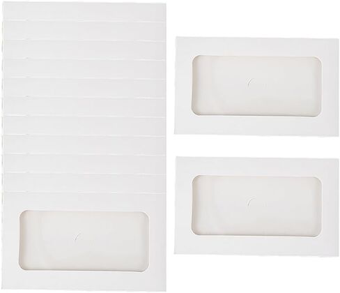 80 PCS 3.9 × 2.4 بوصة الأظرف بطاقة الهدايا نافذة الأكمام فارغة أظرف صغيرة بطاقة دعوة العمل الأظرف حاملات بطاقة العطلات لأكمام عيد الميلاد الأبيض in Kuwait