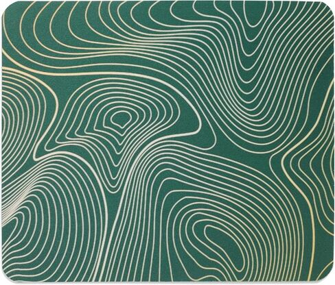 Square Mouse Pad, Green Marble Mouse Mat Design, Washable Mousepad Cloth, Non-Slip Rubber Base Computer Mouse Pads for Wireless Mouse in Saudi Arabia