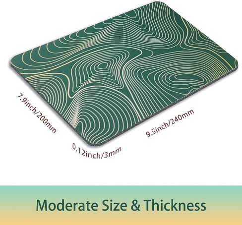 Square Mouse Pad, Green Marble Mouse Mat Design, Washable Mousepad Cloth, Non-Slip Rubber Base Computer Mouse Pads for Wireless Mouse in Saudi Arabia