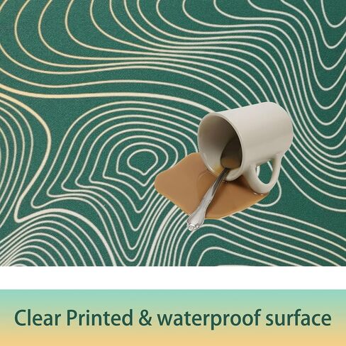Square Mouse Pad, Green Marble Mouse Mat Design, Washable Mousepad Cloth, Non-Slip Rubber Base Computer Mouse Pads for Wireless Mouse in Saudi Arabia