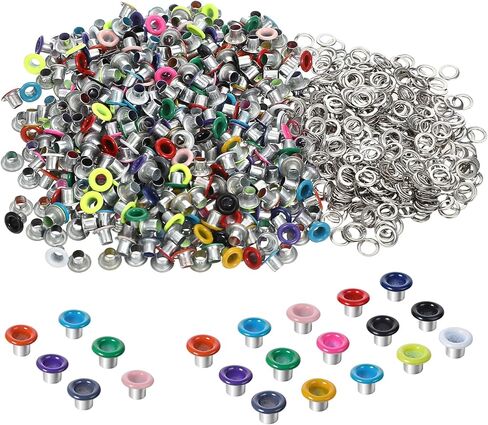 450pcs 3mm gromsets kit eyelets eyelets ، groylets eyelets gromets with washers ، Quicklet Eyelet for paper crrafting ، make scrapbooking card in Kuwait
