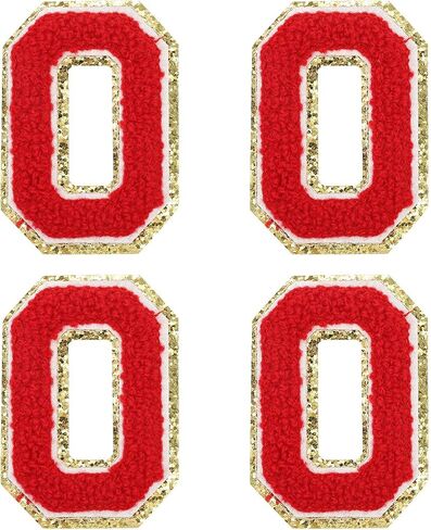 MECCANIXITY 4Pcs Chenille Letter Patches Iron on Letter Patches Red C Alphabet Decorative Repair Embroidered Patches for Clothing, Shoes, Hats, Backpacks in Saudi Arabia