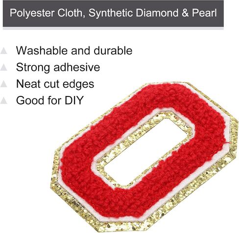 MECCANIXITY 4Pcs Chenille Letter Patches Iron on Letter Patches Red C Alphabet Decorative Repair Embroidered Patches for Clothing, Shoes, Hats, Backpacks in Saudi Arabia