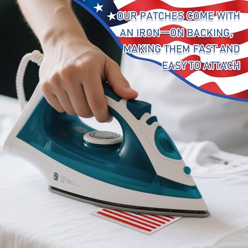 2 PCS Premium USA Flag Patches للزي العسكري: شعارات الروح المعنوية التكتيكية مع تصميم الخطاف والحلقة/الوردي in Kuwait
