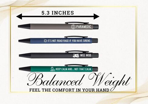 InnoBeta Funny Paramedic Gifts, Gifts for EMT and EMS on National Emergency Medical Technician Day and International Paramedics Day, Ballpoint Pen Set of 4, Perfect for Christmas & Birthday in Saudi Arabia