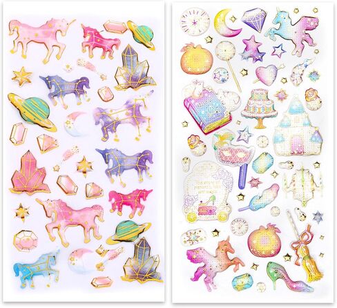 Cute Craft Stickers, Aesthetic Glitter, Tear-Resist, Waterproof Decals for Laptop, Water Bottle, Hydroflasks, Scapbooking, Planner Pack for Teens, Girls, Kids in Kuwait