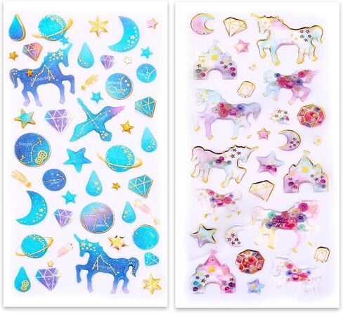 Cute Craft Stickers, Aesthetic Glitter, Tear-Resist, Waterproof Decals for Laptop, Water Bottle, Hydroflasks, Scapbooking, Planner Pack for Teens, Girls, Kids in Kuwait