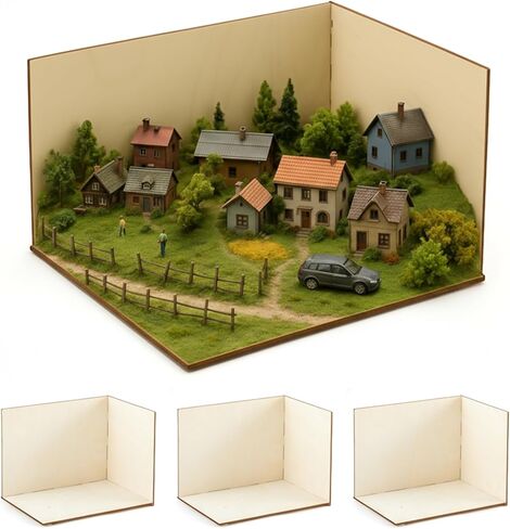 Yalikop 2 PCS غير مكتملة Diorama Display Case مربع 11.8 × 8.7 × 8.3 بوصة لمشاريع DIY الحرفية ، والأرقام المصغرة ، والدمى ، ومشاهد الغابات المطيرة (4 جوانب) in Kuwait